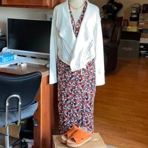 Free People Ivory “Off-White”Crochet Lace Design Jacket Size M, NWT